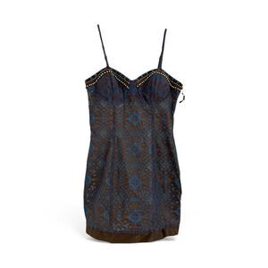 Vintage Forever 21 Twist studded beads bustier bodycon mini dress geometric sz S